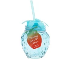 Puodelis su dangteliu ir šiaudeliu 460ml