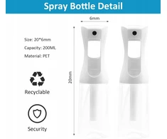 PURKŠKIMO BUTELAS 2X 200 ml PURKŠTUVO SKAIČIAUS PLASTIKO ESTETIKA