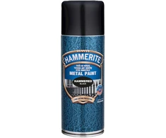 Purškiami metalo dažai HAMMERITE HAMMERED FINISH, juodos sp., 400 ml