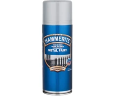 Purškiami metalo dažai HAMMERITE SMOOTH FINISH, sidabro sp., 400 ml