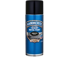 Purškiami metalo dažai HAMMERITE SMOOTH FINISH, juodos sp., 400 ml
