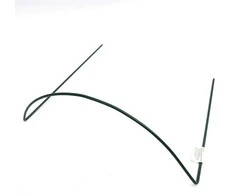 Pusapvalė atrama augalams H35cm W40cm/D5-5.2mm metalinė/žalias
