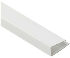 PVC dailylentės pradžios profiliuotis J-101 (309,317), baltos sp., 3 m ilgio