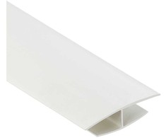 PVC dailylentės sujungimo profiliuotis H-101 (309,317), baltos sp., 3 m ilgio