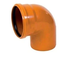 PVC lauko kanalizacijos alkūnė PIPELIFE, DN160 x 87°