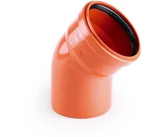 PVC lauko kanalizacijos alkūnė PIPELIFE, DN160 x 15°