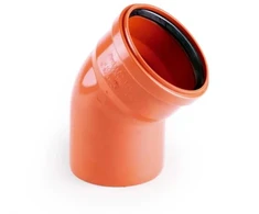 PVC lauko kanalizacijos alkūnė PIPELIFE, DN160 x 15°