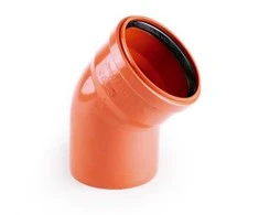 PVC lauko kanalizacijos alkūnė PIPELIFE, DN160 x 15°