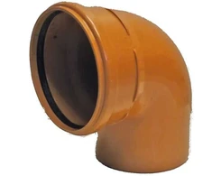 PVC lauko kanalizacijos alkūnė WAVIN DN160, 90°
