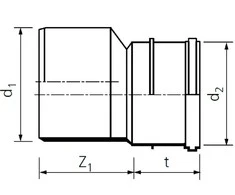 PVC lauko kanalizacijos perėjimas PIPELIFE, DN200 x 160