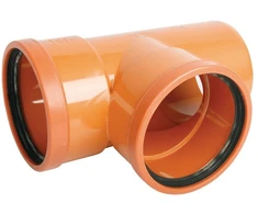 PVC lauko kanalizacijos trišakis WAVIN DN110 x 110 x 90°