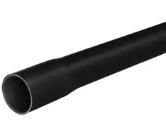 PVC vamzdis lygus, D32 išplatintu galu, juodos sp. 2m