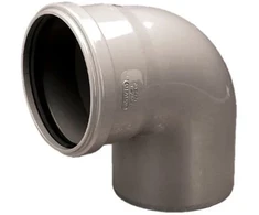 PVC vidaus kanalizacijos alkūnė WAVIN, DN50, 88°