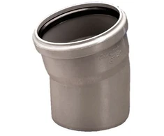 PVC vidaus kanalizacijos alkūnė WAVIN, DN50, 15°