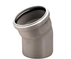 PVC vidaus kanalizacijos alkūnė WAVIN, DN50, 30°