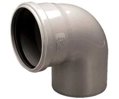 PVC vidaus kanalizacijos alkūnė WAVIN, DN50, 45°