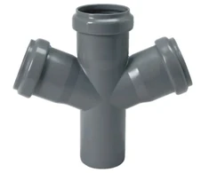 PVC vidaus kanalizacijos keturšakis WAVIN, DN50 x 50 x 50 x 67°