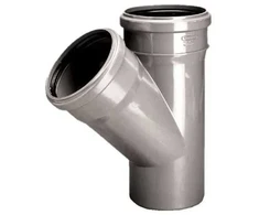 PVC vidaus kanalizacijos trišakis WAVIN, DN110 x 50 x 88°