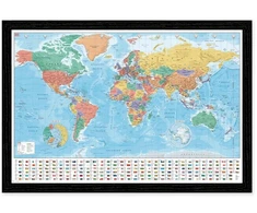 Pyramid Didelis politinis Pasaulio žemėlapis vaikams Sieninis plakatas 91,5x61 cm