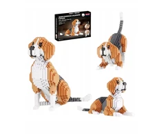 QBI Dog Beagle konstrukcija blokuoja 3in1 įvairias pozas, 1025 elementus