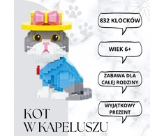 QBI Katė skrybėlėje blokai 832 vnt. rinkinys
