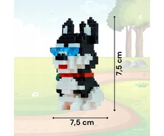 QBI Mini Husky šuo, statybiniai blokeliai 188 vnt.