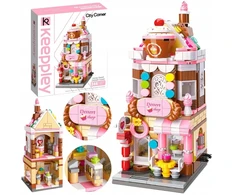 Qman Honey Sweet Dessert House Konditerijos statybiniai blokeliai 344 vnt. kaip dovana