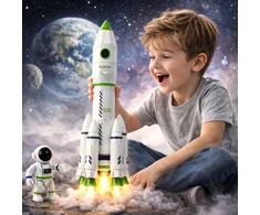 Qulki Kosmoso raketa Kosmoso kosmonautų garso šviesa dūmai rūko garai