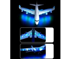 Qulki STYROFOAM KELEIVINIS LĖKTUVAS SKRADOMAS NUOTOLINIO KONTROLĖS RC DIDELIS 39 cm LED