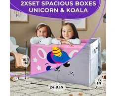 Quokka Pojemnik na Žaislai 2vnt.! dla Dzieci XXL Składany Duży Organizer Tekstylny