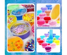 R2 CREATIVE SLIME LARGE XXL RINKINYS – 28 GLITTER PUTYS GABALĖLIAI 5+