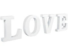 Raidės LOVE Rayher 44.5x2x11cm MDF/baltos