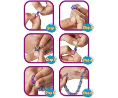 Rainbow Loom LOOM GUMINĖS APYRANKĖS 300 vnt. 12 S klipų, 3 pakabukai