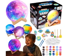 Ramiz Naktinė lempa KSIĘŻYC 3D KULA ŚWIECĄCA MOON LED GIPSOWE Figūrėlės KOSMOS DIY