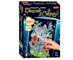 Ranok Kūrybinis rinkinys paveikslėliams iš blizgučių kurti. Meniška katė pasidaryk pats