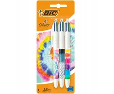 Rašikliai Bic 4 Colours Tie Dye, 3 vnt.