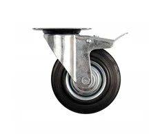 Bikuva.lt VOREL KOŁO SKRĘTNE Juoda GUMA HAMULEC 160mm 87325