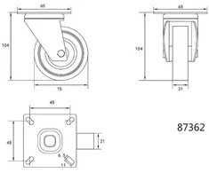 Vorel RATUK BALD 75MM GUM PILK A87362