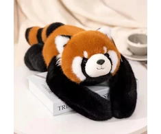 Raudonas Panda Mascot 60 cm XXL jutiminis svertas pliušinis minkštas žaislas