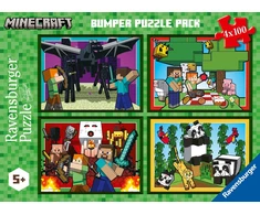 Ravensburger dėlionė 400 vienetų Minecraft Adventures 4x100