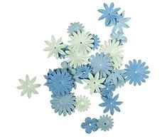 Rayher Dekoratyvinės gėlytės 1.5-2.5cm/36vnt. mėlynos