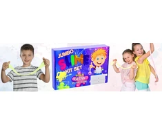 Regmag DIDELIS SLIME RINKINYS, SLIMŲ GAMYBAI VAIKAMS PLASTIKOS PASTA 120in1