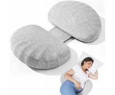 Reguliuojama nėštumo pagalvė nugarai, pilvui ir klubams, pagaminta iš atminties putų, 76 cm