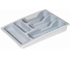 Reguliuojamas stalo įrankių dėklas CURVER BASIC KITCHEN ACCESORIES, šv.pilkos sp., h6,4 x 30 x 42 cm