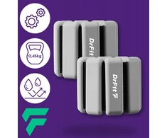Reguliuojami kulkšnių ir riešų svareliai DrFit, 2x0.45 kg