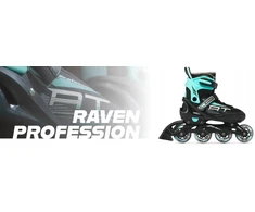 Reguliuojamo dydžio riedučiai Raven Profession Juodas/Mint