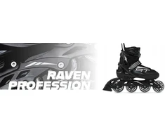 Reguliuojamo dydžio riedučiai Raven Profession Juodas