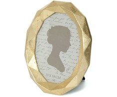 Antique Nuotraukų rėmelis - Imagee 13 × 18 cm ovalus puošnus, auksinis