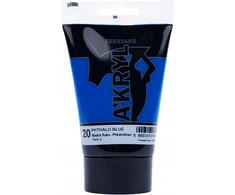 Renesans A'kryl 100ml akriliniai dažai - Cyan (mėlyni)