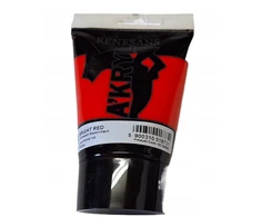 Renesans A'kryl 100ml Akriliniai Dažai - Blizganti Raudona